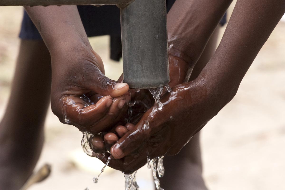 washing hands