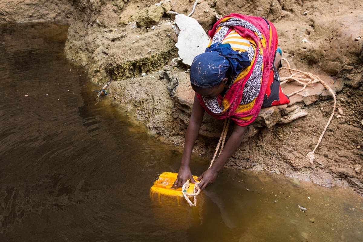 Water from a dirty source